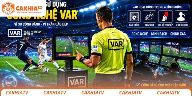 Trọng tài sử dụng công nghệ VAR trong trận cầu đỉnh cao